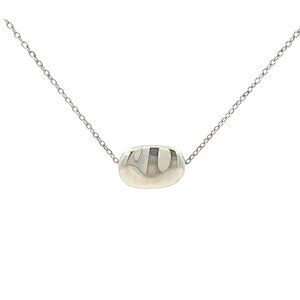 Tiffany & Co Elsa Peretti Sterling Silver 15” Bean Necklace Pendant!